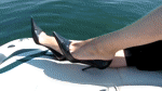Black Bagatt High Heels dangling on the boat adult porn video